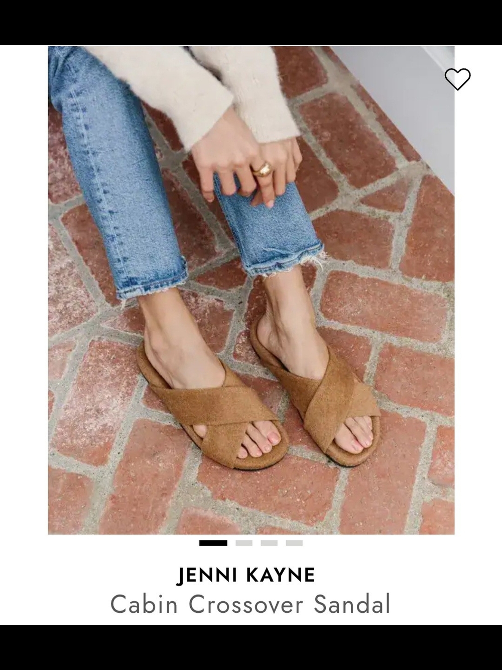 Jenni Kayne Cabin Crossover Sandal — Tan Brown Felted Wool
